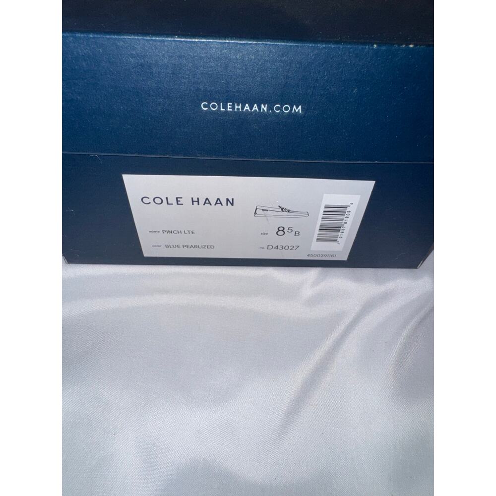 COLE HAAN Pinch LTE Pearlized Blue Leather Loafers (v) - Picture 8 of 8